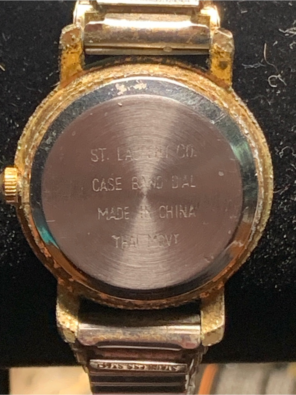 Iridescent Shell Inlay Watch with Gold Tones - Picture 3 of 5
